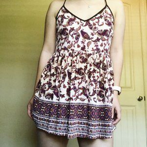 Boho Floral Babydoll Dress | Size S
